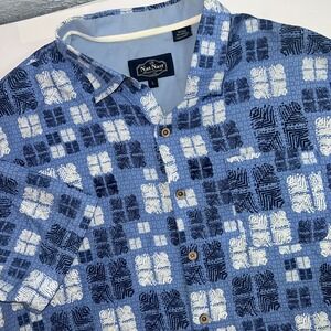 Men's NAT NAST Luxury Originals Sz Lg Button Frt S/S Silk Blend Collared Shirt